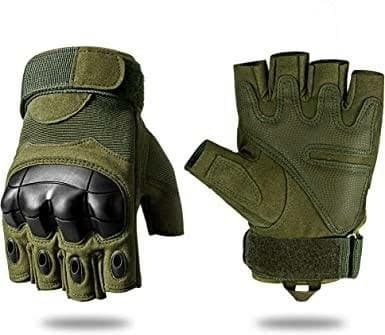 Olive Fingerless Gloves
